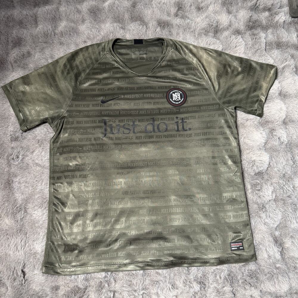 Nike FC Soccer/Football Jersey Shirt Sleeve Olive Green Size XL